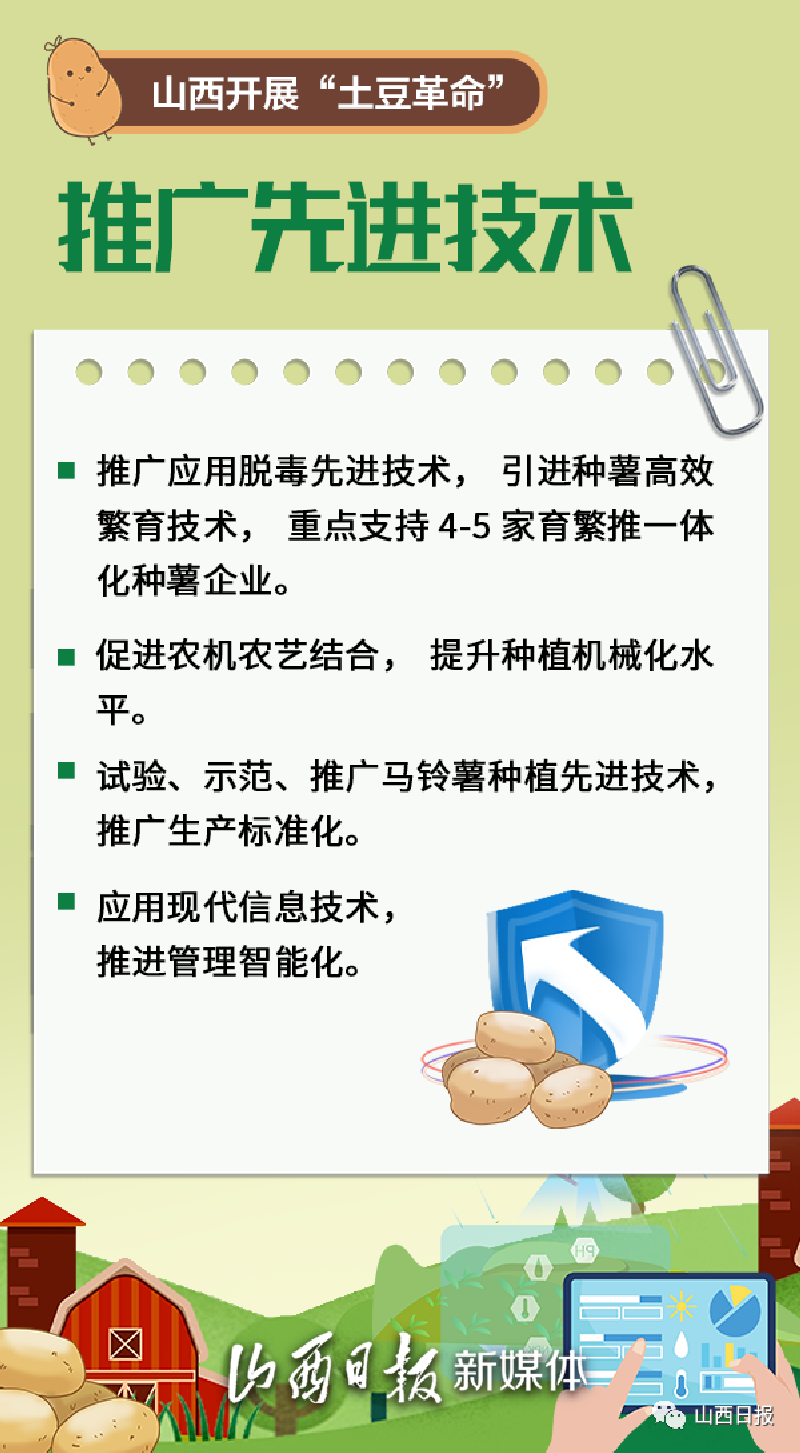 海报丨山西土豆闹"革命"!将建设30万亩现代加工型马铃薯种植基地